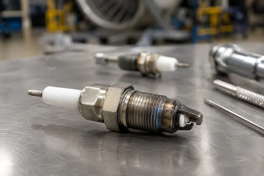Ignitor de motor a turbina, que produz a centelha de alta energia na partida